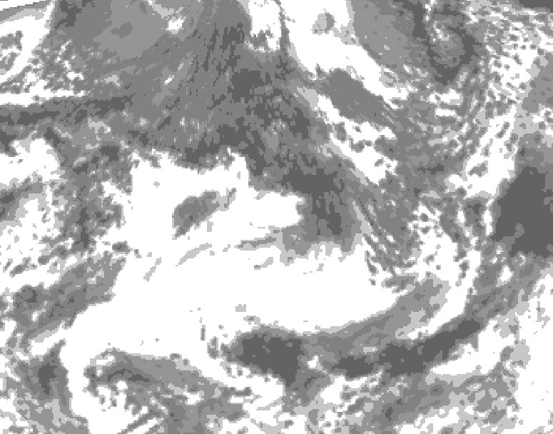 GDPS total cloud 132 hour forecast chart for Canada based on 2026/09/16 1200Z data