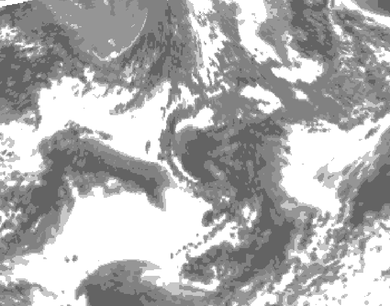 GDPS total cloud 210 hour forecast chart for Canada based on 2026/09/16 1200Z data