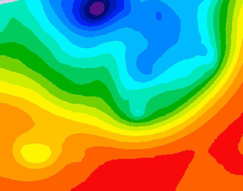 GDPS 500 millibar geopotential height 006 hour forecast chart for Canada based on 2026/09/17 1200Z data