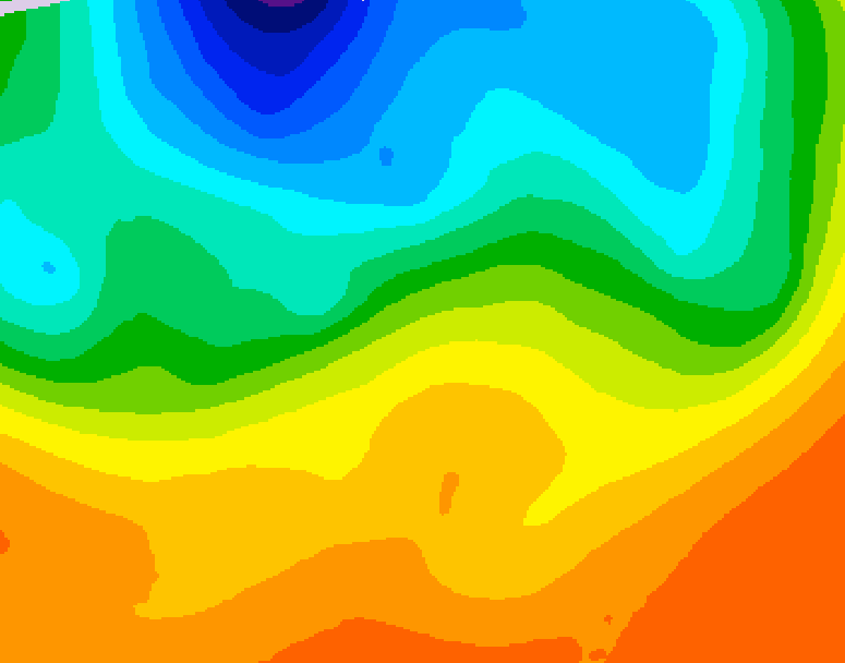 GDPS 500 millibar geopotential height 126 hour forecast chart for Canada based on 2026/09/17 1200Z data