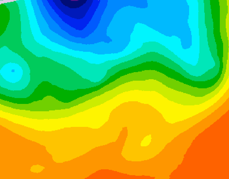 GDPS 500 millibar geopotential height 132 hour forecast chart for Canada based on 2026/09/17 1200Z data