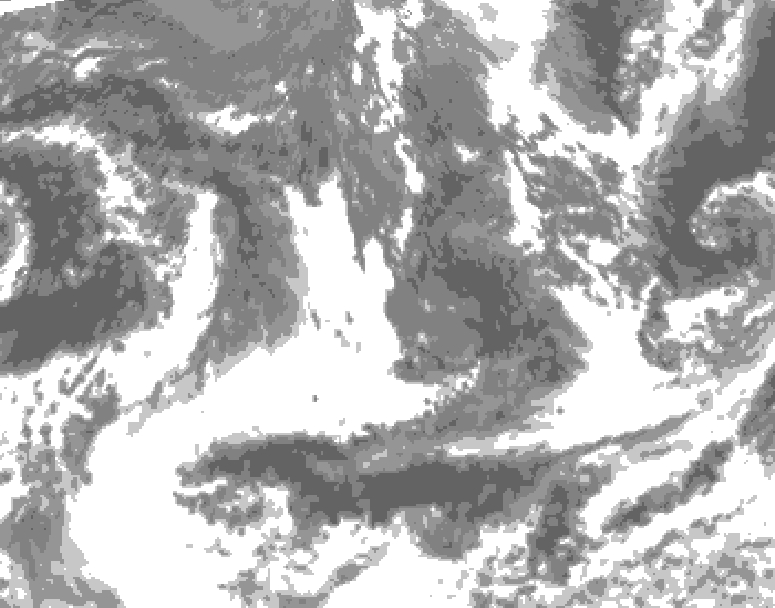 GDPS total cloud 072 hour forecast chart for Canada based on 2026/09/17 0000Z data