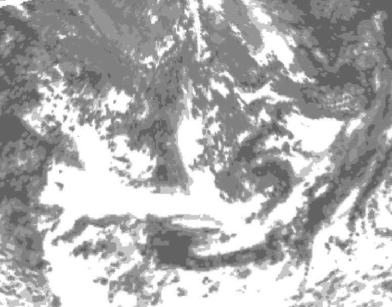 GDPS total cloud 018 hour forecast chart for Canada based on 2026/09/17 1200Z data