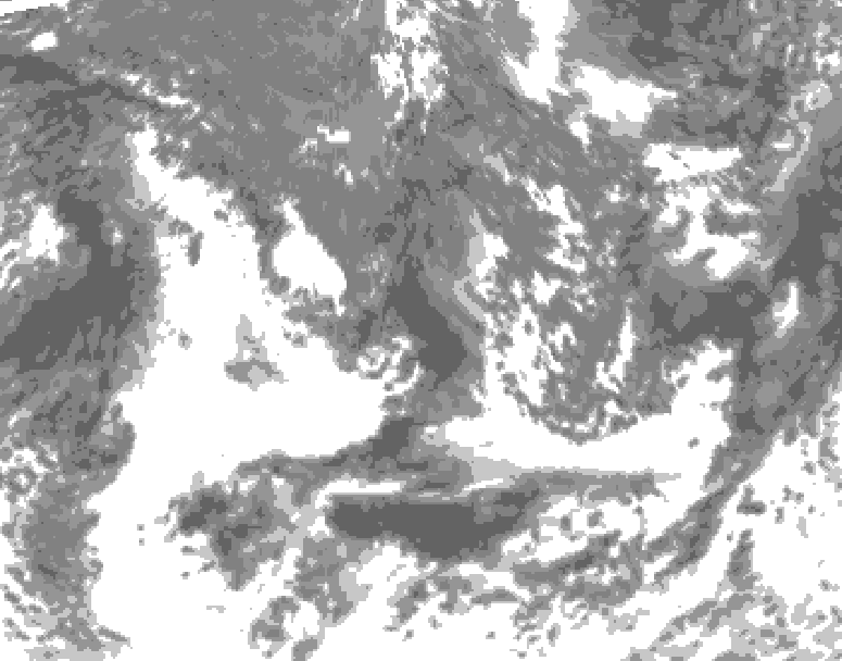 GDPS total cloud 036 hour forecast chart for Canada based on 2026/09/17 1200Z data