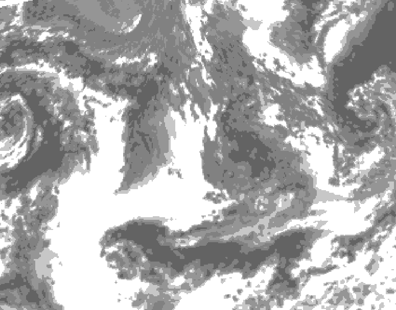 GDPS total cloud 066 hour forecast chart for Canada based on 2026/09/17 1200Z data