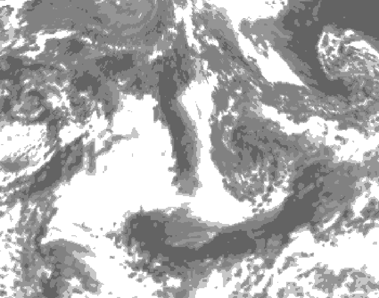 GDPS total cloud 084 hour forecast chart for Canada based on 2026/09/17 1200Z data