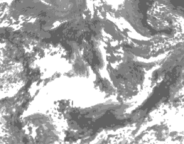 GDPS total cloud 096 hour forecast chart for Canada based on 2026/09/17 1200Z data