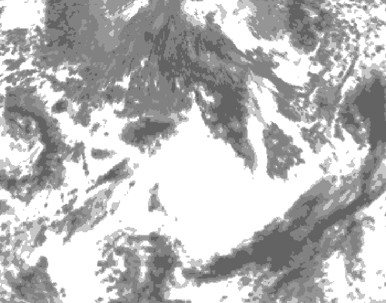 GDPS total cloud 126 hour forecast chart for Canada based on 2026/09/17 1200Z data