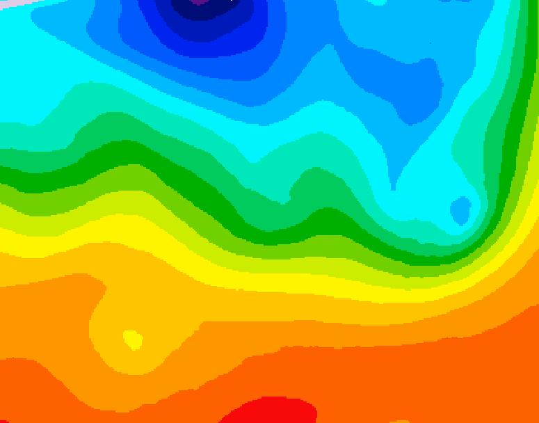 GDPS 500 millibar geopotential height 018 hour forecast chart for Canada based on 2026/09/18 1200Z data