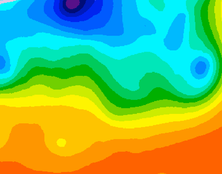 GDPS 500 millibar geopotential height 036 hour forecast chart for Canada based on 2026/09/18 1200Z data