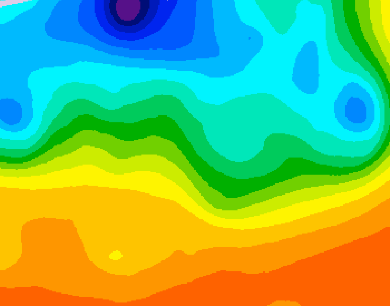 GDPS 500 millibar geopotential height 042 hour forecast chart for Canada based on 2026/09/18 1200Z data