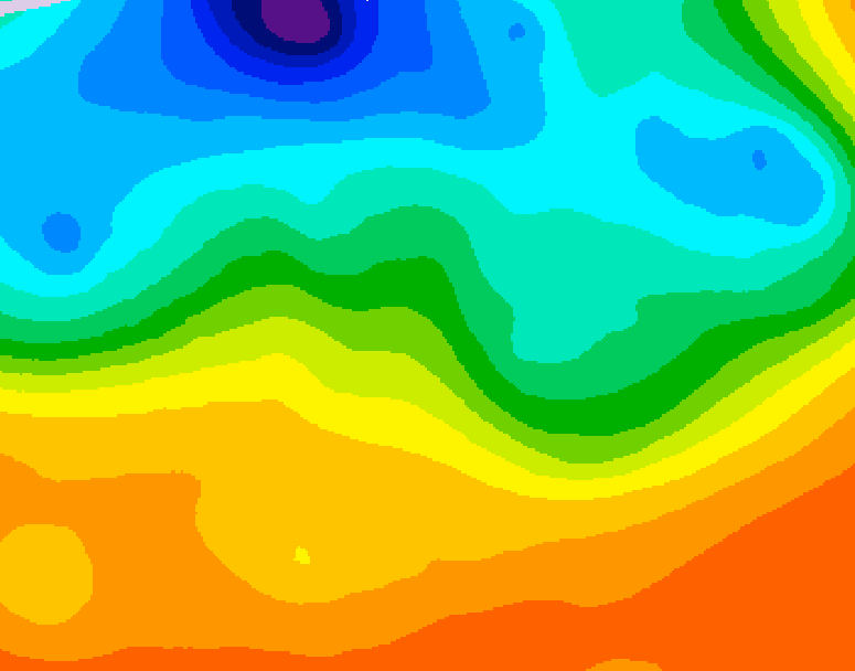 GDPS 500 millibar geopotential height 054 hour forecast chart for Canada based on 2026/09/18 1200Z data