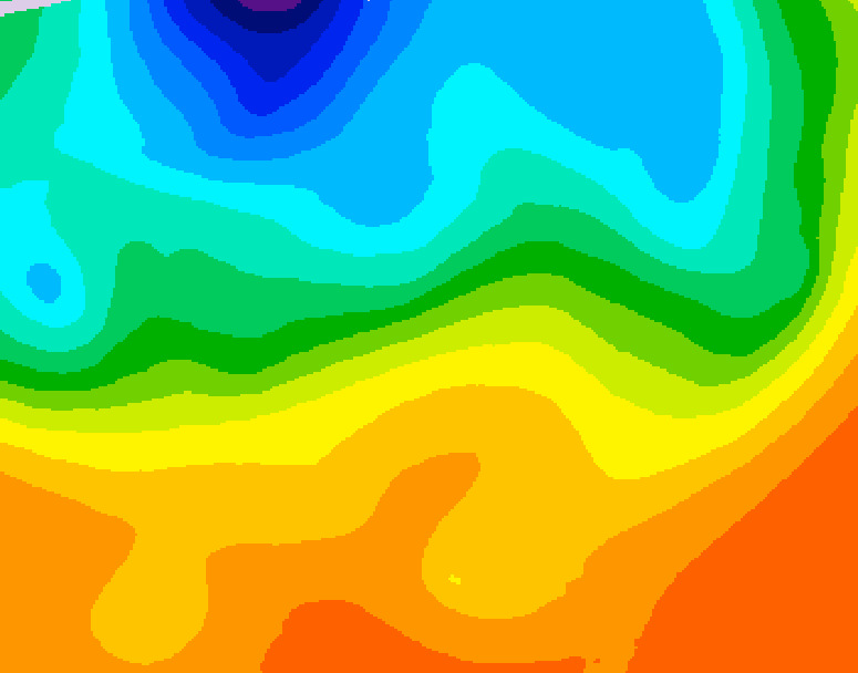 GDPS 500 millibar geopotential height 102 hour forecast chart for Canada based on 2026/09/18 1200Z data