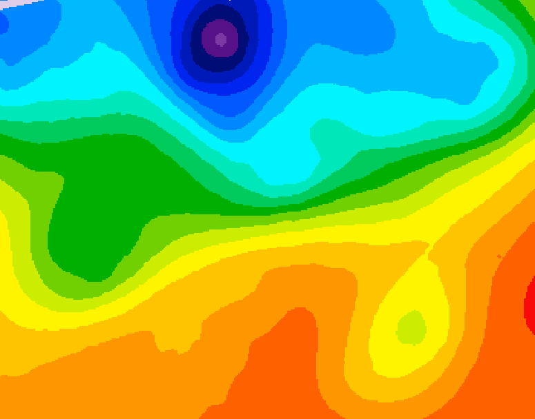GDPS 500 millibar geopotential height 180 hour forecast chart for Canada based on 2026/09/18 1200Z data