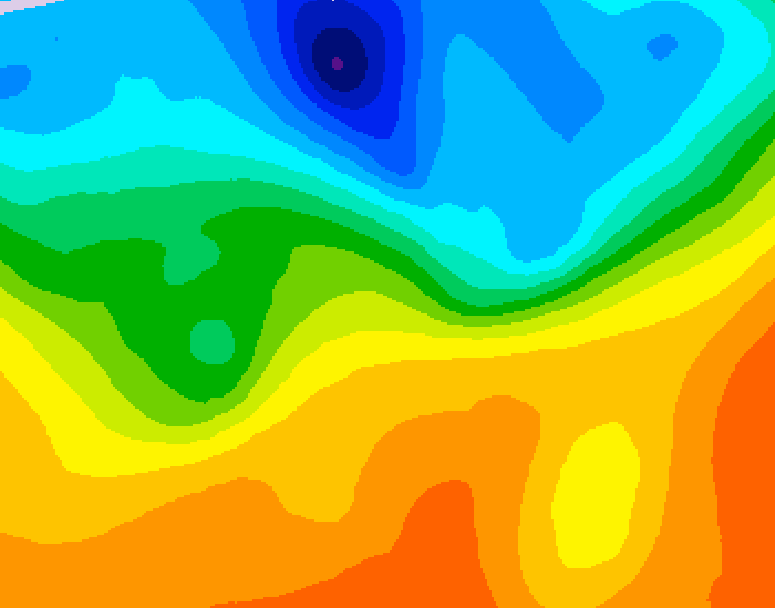 GDPS 500 millibar geopotential height 198 hour forecast chart for Canada based on 2026/09/18 1200Z data