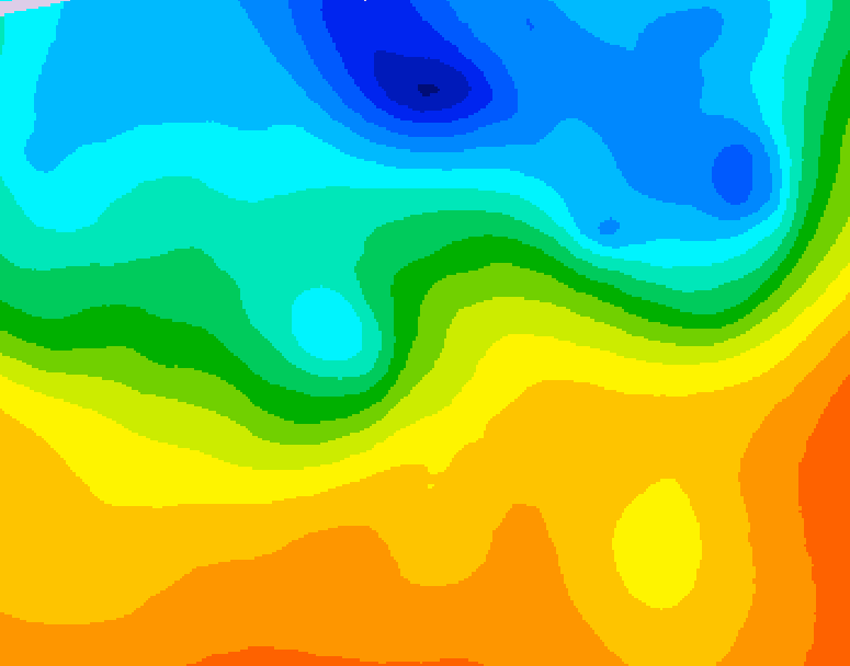 GDPS 500 millibar geopotential height 222 hour forecast chart for Canada based on 2026/09/18 1200Z data