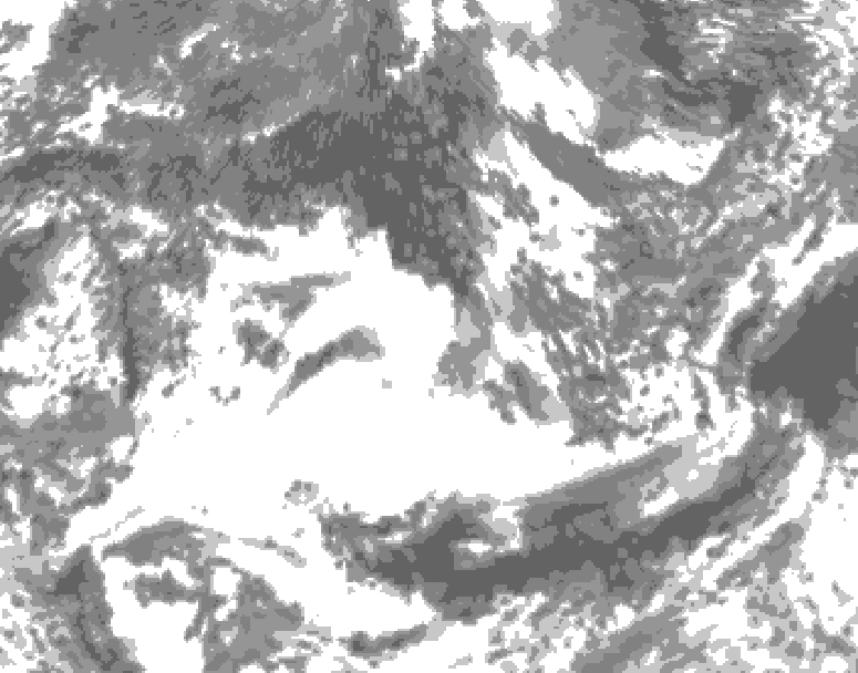 GDPS total cloud 096 hour forecast chart for Canada based on 2026/09/18 0000Z data
