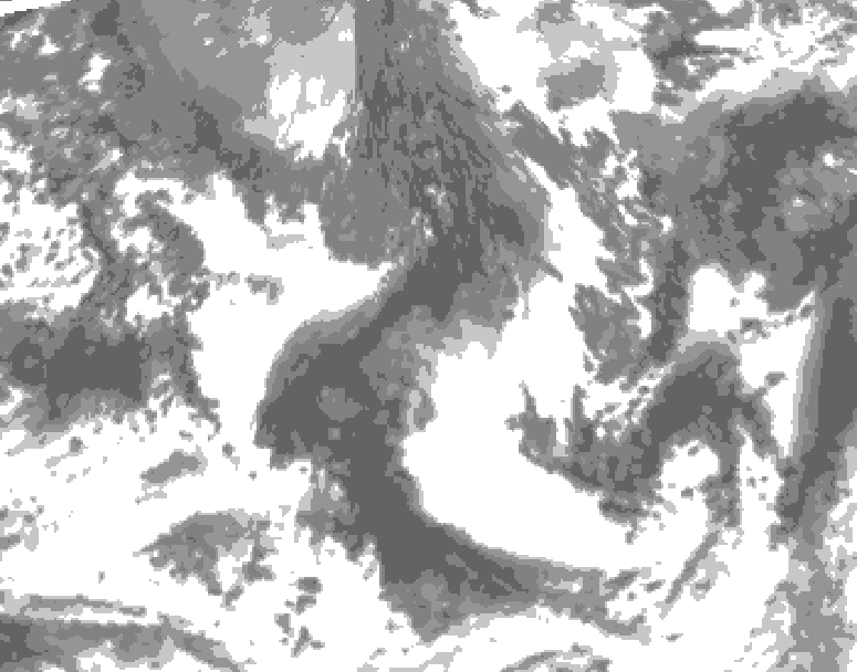 GDPS total cloud 240 hour forecast chart for Canada based on 2026/09/18 0000Z data