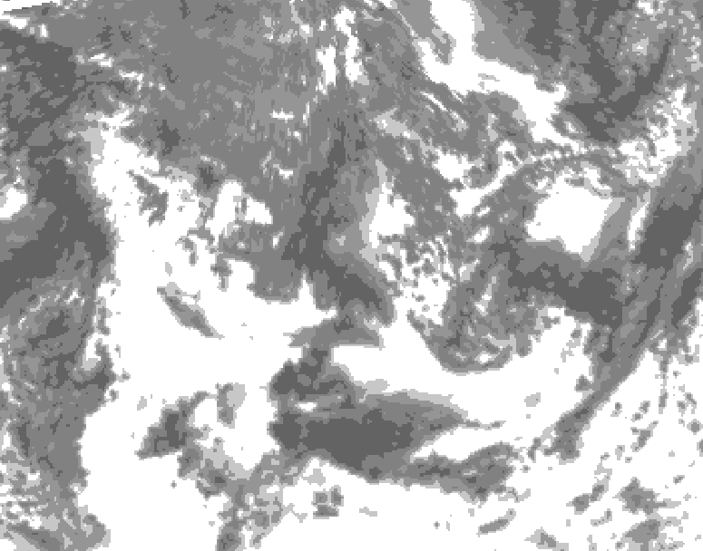 GDPS total cloud 006 hour forecast chart for Canada based on 2026/09/18 1200Z data
