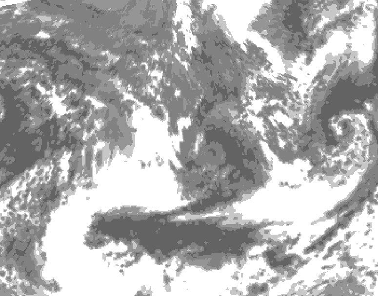 GDPS total cloud 030 hour forecast chart for Canada based on 2026/09/18 1200Z data