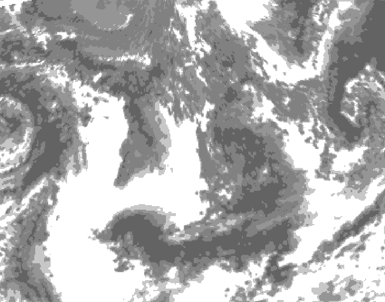 GDPS total cloud 042 hour forecast chart for Canada based on 2026/09/18 1200Z data