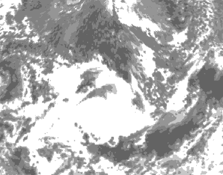 GDPS total cloud 090 hour forecast chart for Canada based on 2026/09/18 1200Z data