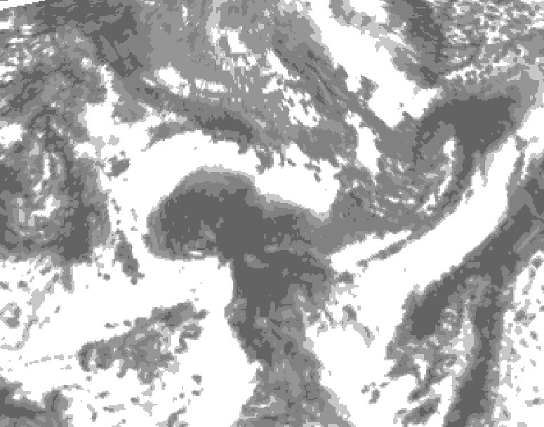GDPS total cloud 210 hour forecast chart for Canada based on 2026/09/18 1200Z data