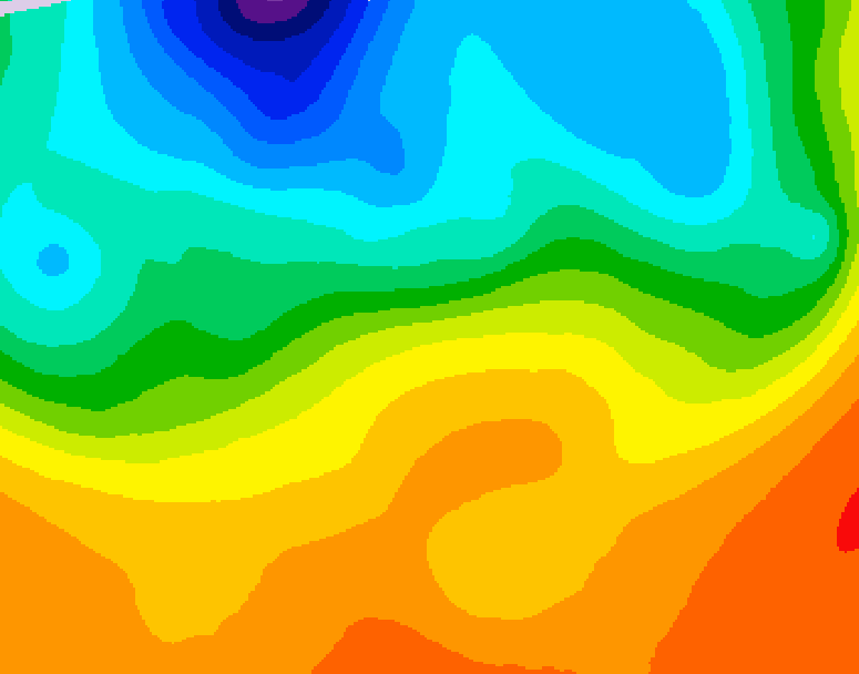 GDPS 500 millibar geopotential height 096 hour forecast chart for Canada based on 2026/09/19 0000Z data
