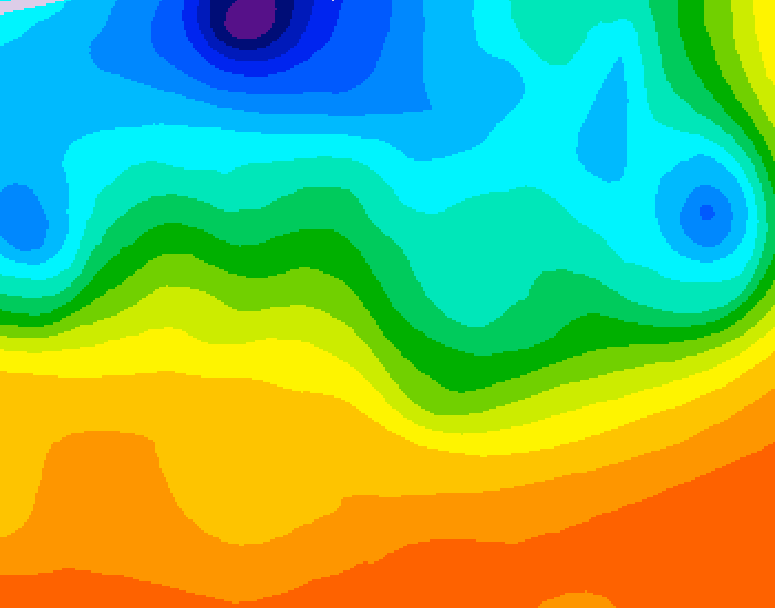 GDPS 500 millibar geopotential height 018 hour forecast chart for Canada based on 2026/09/19 1200Z data