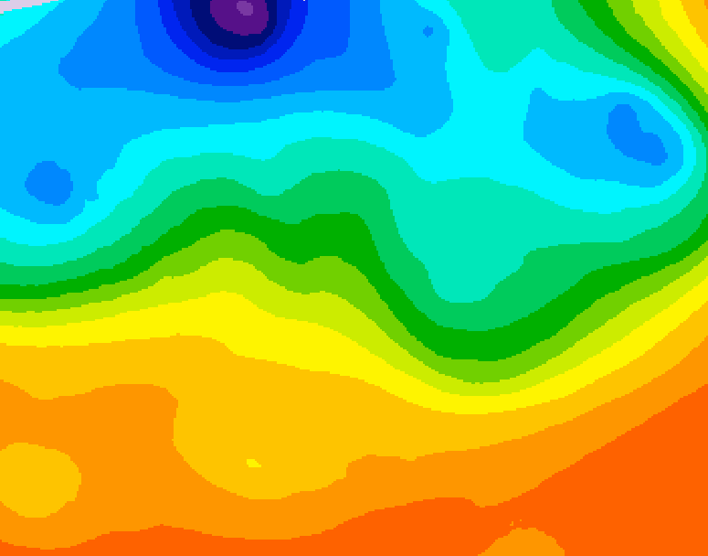 GDPS 500 millibar geopotential height 030 hour forecast chart for Canada based on 2026/09/19 1200Z data