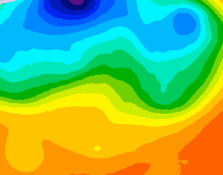 GDPS 500 millibar geopotential height 048 hour forecast chart for Canada based on 2026/09/19 1200Z data
