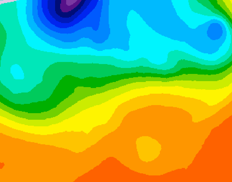 GDPS 500 millibar geopotential height 102 hour forecast chart for Canada based on 2026/09/19 1200Z data