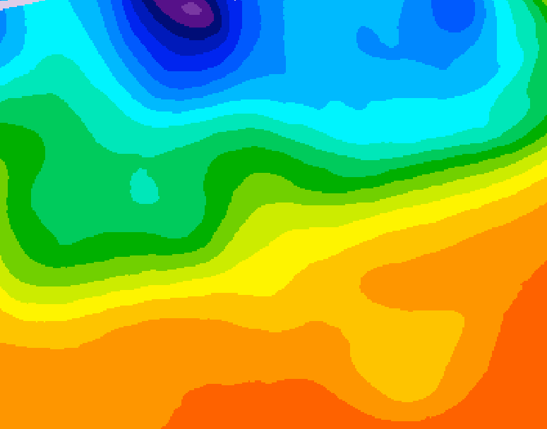 GDPS 500 millibar geopotential height 126 hour forecast chart for Canada based on 2026/09/19 1200Z data