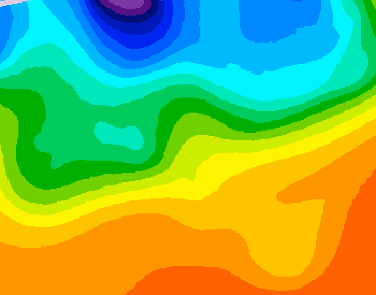 GDPS 500 millibar geopotential height 132 hour forecast chart for Canada based on 2026/09/19 1200Z data