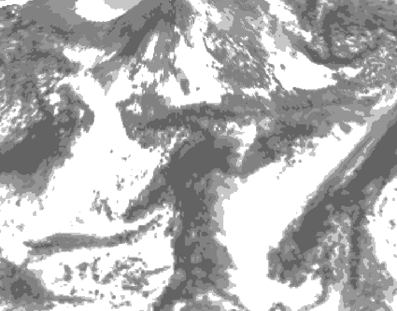 GDPS total cloud 192 hour forecast chart for Canada based on 2026/09/19 0000Z data
