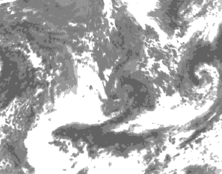 GDPS total cloud 006 hour forecast chart for Canada based on 2026/09/19 1200Z data