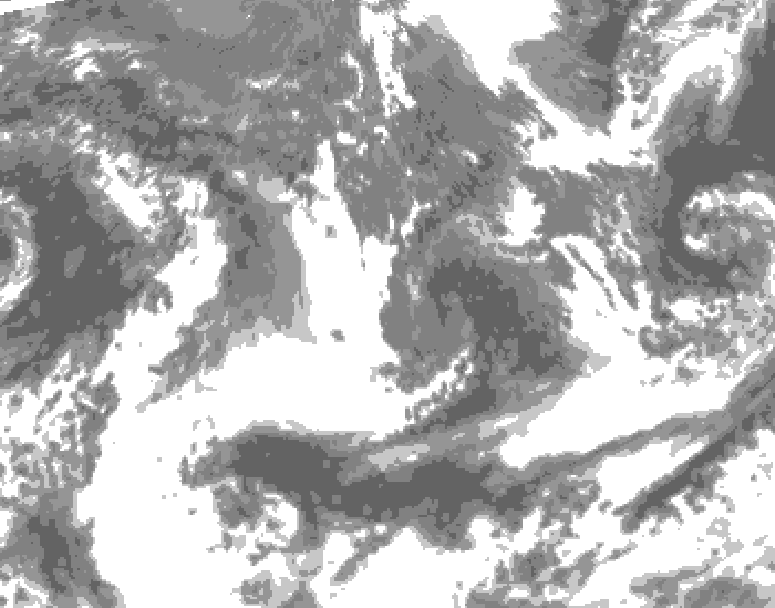 GDPS total cloud 012 hour forecast chart for Canada based on 2026/09/19 1200Z data