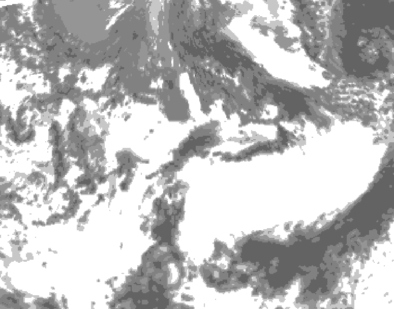 GDPS total cloud 102 hour forecast chart for Canada based on 2026/09/19 1200Z data
