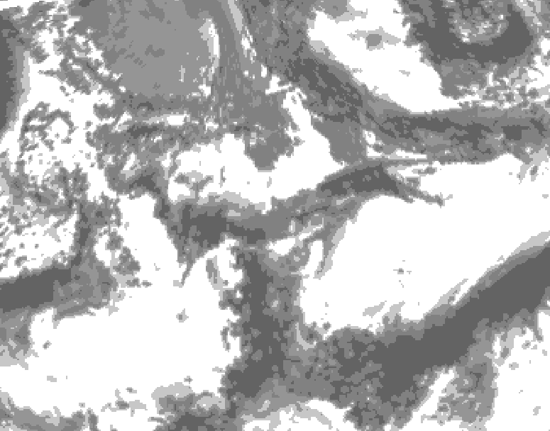 GDPS total cloud 120 hour forecast chart for Canada based on 2026/09/19 1200Z data