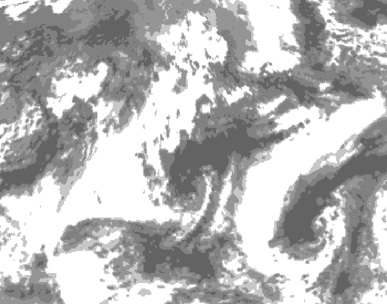 GDPS total cloud 198 hour forecast chart for Canada based on 2026/09/19 1200Z data