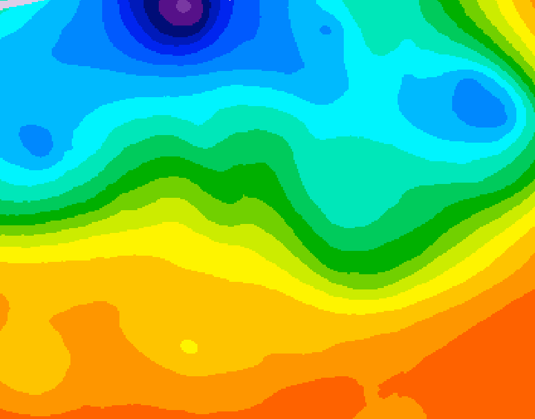 GDPS 500 millibar geopotential height 006 hour forecast chart for Canada based on 2026/09/20 1200Z data