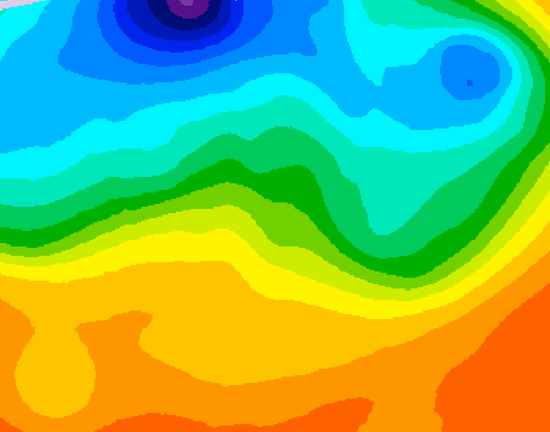 GDPS 500 millibar geopotential height 018 hour forecast chart for Canada based on 2026/09/20 1200Z data