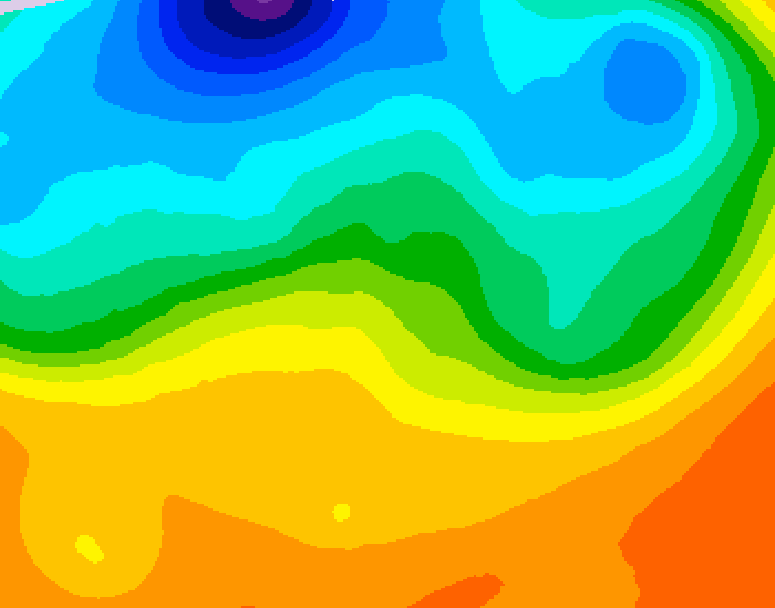 GDPS 500 millibar geopotential height 024 hour forecast chart for Canada based on 2026/09/20 1200Z data