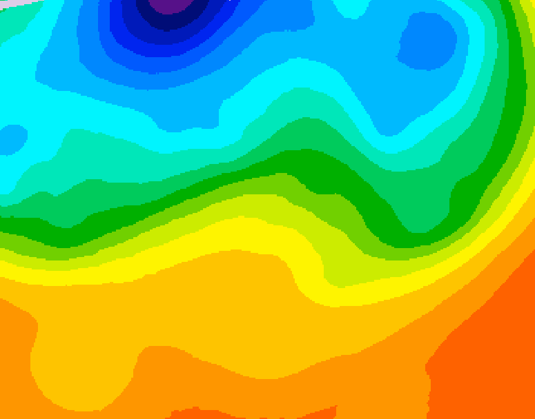 GDPS 500 millibar geopotential height 036 hour forecast chart for Canada based on 2026/09/20 1200Z data