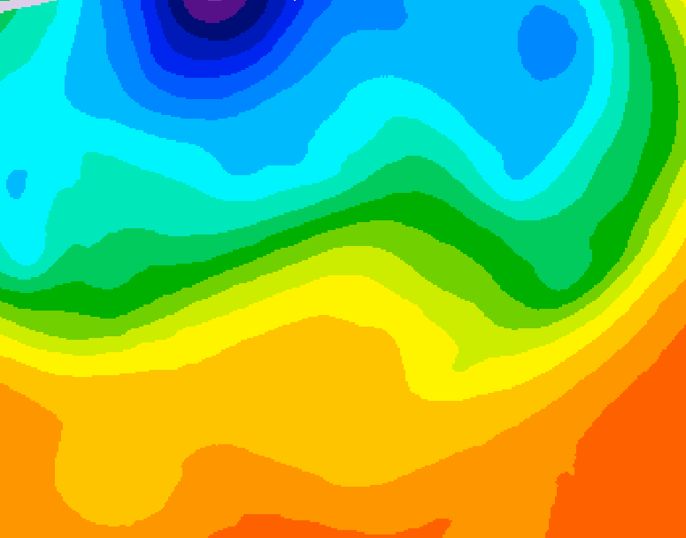 GDPS 500 millibar geopotential height 042 hour forecast chart for Canada based on 2026/09/20 1200Z data