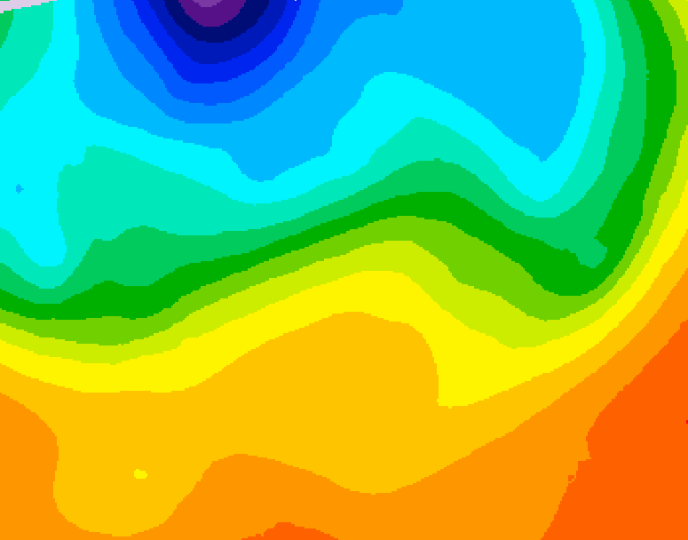 GDPS 500 millibar geopotential height 048 hour forecast chart for Canada based on 2026/09/20 1200Z data