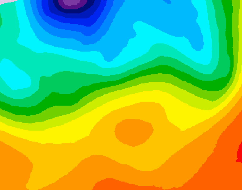 GDPS 500 millibar geopotential height 060 hour forecast chart for Canada based on 2026/09/20 1200Z data