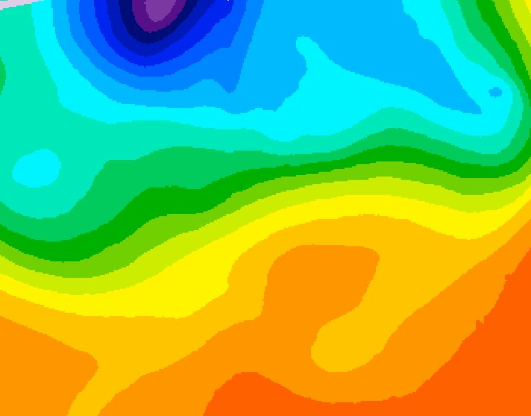 GDPS 500 millibar geopotential height 072 hour forecast chart for Canada based on 2026/09/20 1200Z data