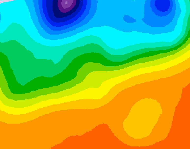 GDPS 500 millibar geopotential height 102 hour forecast chart for Canada based on 2026/09/20 1200Z data