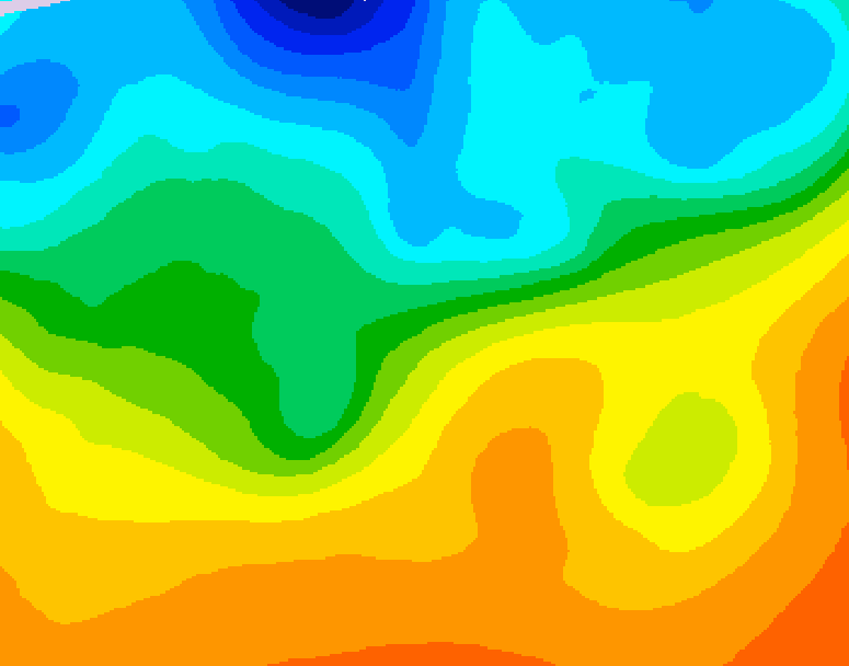 GDPS 500 millibar geopotential height 150 hour forecast chart for Canada based on 2026/09/20 1200Z data